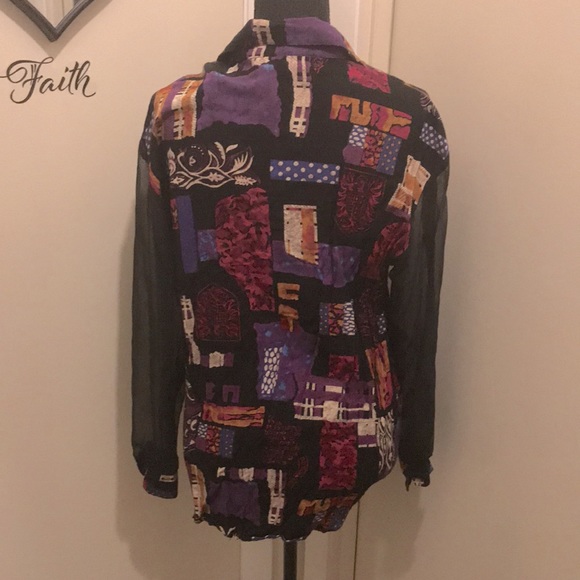 Ladies MarnieWest Size Medium Boho Button Down Collar Blouse. - Picture 2 of 4